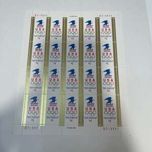 1991 USPS Eagle Olympic Rings Scott #2539 Full Sheet of 20 Stamps MNH